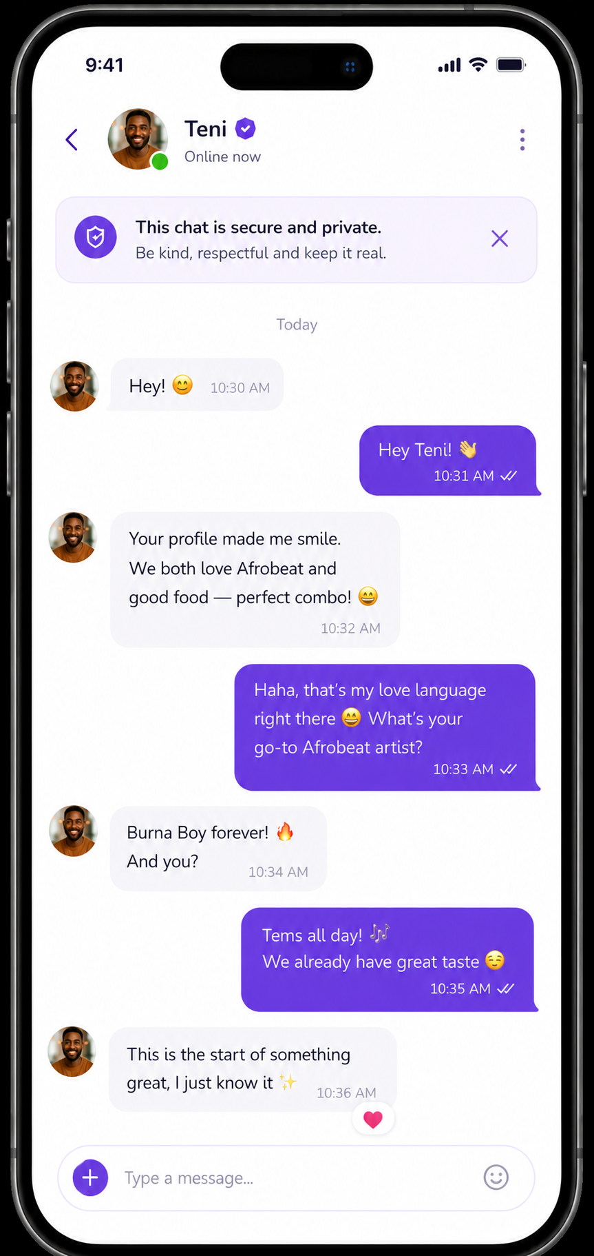 Jollof Hearts app screen